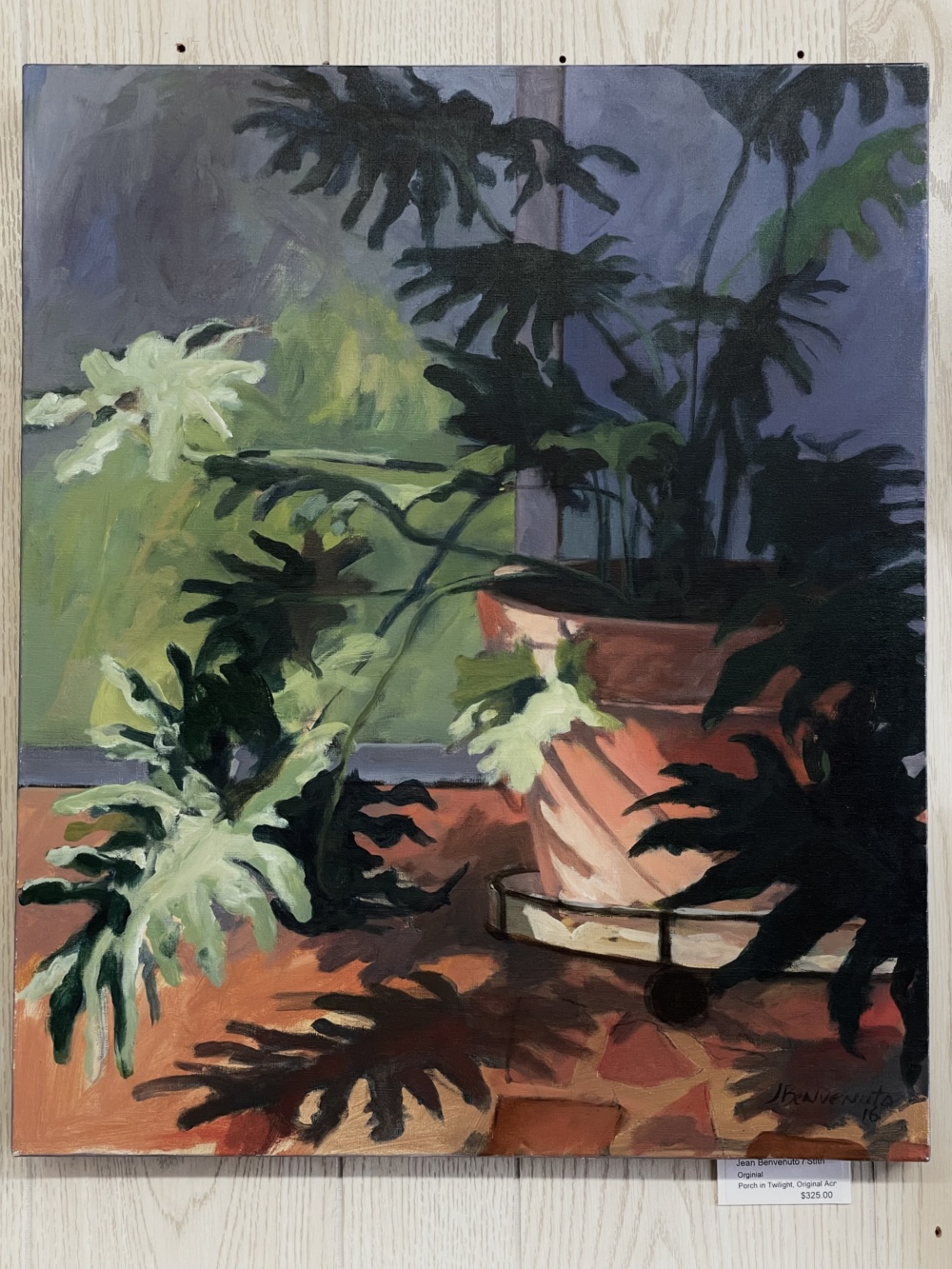 Porch in Twilight by Jean Benvenuto, Original Acrylic Painting (Local Pickup Only) Hartung Gallery